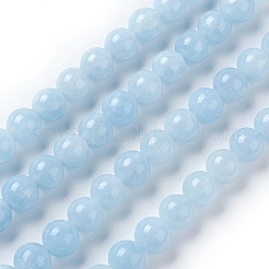 Dyed Natural White Jade Beads Strands&nbsp;G-P407-01
