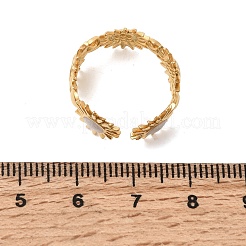 Sun 304 Stainless Steel Open Cuff Rings for Women&nbsp;RJEW-A091-20G
