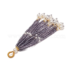Plastic Beaded Big Pendants&nbsp;PL-CBA0279-01B