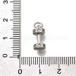 Brass Micro Pave Cubic Zirconia Charms&nbsp;KK-P295-19P