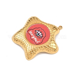 Printed 304 Stainless Steel Pendants&nbsp;STAS-C146-09G-03