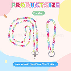 12Pcs Acrylic Link Phone Hand Strap Chains&nbsp;HJEW-PH02159