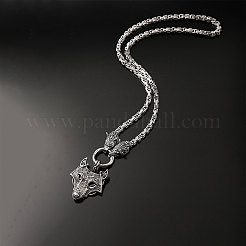 Vintage Zinc Alloy Viking Pendant Necklaces for Men&nbsp;WGF2FB9-01