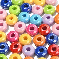 Opaque Acrylic European Beads&nbsp;FIND-CJC0003-66