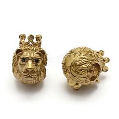 Brass with Cubic Zirconia European Beads&nbsp;KK-G309-03
