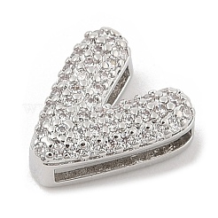 Brass Micro Pave Cubic Zirconia Slide Charms&nbsp;ZIRC-I068-08P