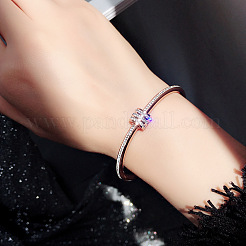 304 Stainless Steel Crystal Rhinestone Bangles for Women&nbsp;FS-WG476C1-01