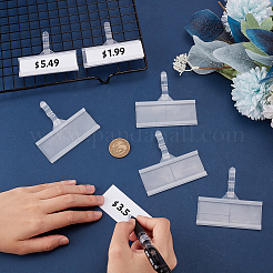 Rectangle Reusable Plastic Shelf Label Holders&nbsp;ODIS-WH0043-56B
