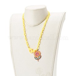 Transparent Acrylic Pendants Necklaces&nbsp;NJEW-JN03521-01
