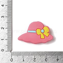 Hat with Bowknot Silicone Focal Beads&nbsp;SIL-M006-04C