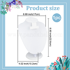 1Pc Bust Shaped PU Leather Necklace Display Stands&nbsp;NDIS-PH0001-16
