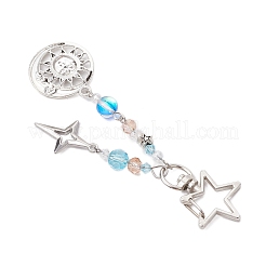 Glass Bead & Alloy Pendant Decorations&nbsp;HJEW-JM03016-02