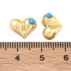 Brass Heart Beads&nbsp;KK-D289-06G