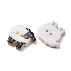 2-Hole Opaque Resin Buttons&nbsp;RE-CBAD9D2-30