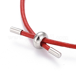 Adjustable PU Leather Cord Slider Bracelets&nbsp;BJEW-F412-05P