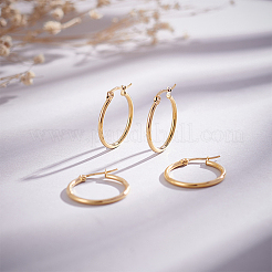 6Pairs 304 Stainless Steel Hoop Earrings&nbsp;EJEW-UN0002-57
