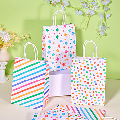 12Pcs 3 Styles Rectangle Paper Gift Bags&nbsp;ABAG-TA0001-84