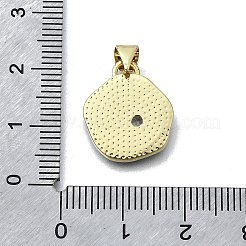 Brass Micro Pave Cubic Zirconia Pendants&nbsp;KK-V010-04G-02