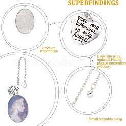 DIY Oval Photo Pendant Necklace Making Kit&nbsp;DIY-FH0004-62