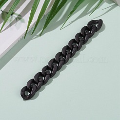 Handmade Spray Painted Acrylic Curb Chains&nbsp;AJEW-JB00894-03
