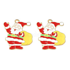 Rack Plating Alloy Enamel Pendants&nbsp;ENAM-N060-04LG