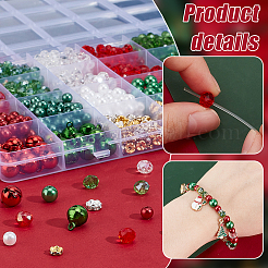 Christmas Theme DIY Beads & Pendant Jewelry Making Findings Kit&nbsp;DIY-PH0022-39