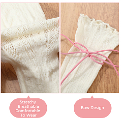 Polyester Bowknot Lace Socks&nbsp;AJEW-WH20080-19A