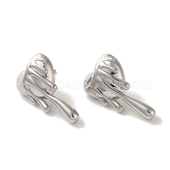 Rack Plating Brass Stud Earrings&nbsp;EJEW-R162-28P