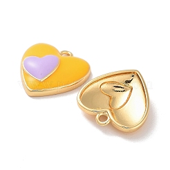 Brass Enamel Pendants&nbsp;KK-F871-35G-01