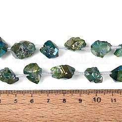 Dyed Electroplate Raw Rough Natural Amethyst Beads Strands&nbsp;G-Q610-05B