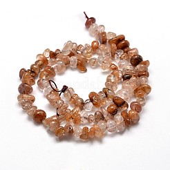 Natural Rutilated Quartz Chip Beads Strands&nbsp;X-G-E271-91