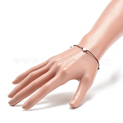 Alloy Heart Beaded Cord Bracelet&nbsp;BJEW-PH01485-01