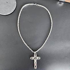 Gothic Style Cross 304 Stainless Steel Pendant Necklaces & Link Bracelets Sets&nbsp;FS-WG287BB-03