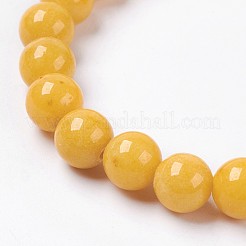 Natural Mashan Jade Beaded Stretch Bracelet&nbsp;BJEW-P207-32-14mm