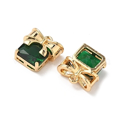 Brass Micro Pave Cubic Zirconia Pendants&nbsp;KK-S531-09G