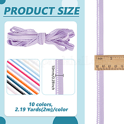 10Pcs 10 Colors Spandex Lace Ribbon&nbsp;OCOR-BC0009-34