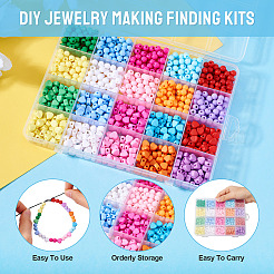 1000Pcs 20 Colors Opaque Acrylic Beads&nbsp;MACR-TA0002-19