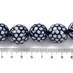 Handmade Blue and White Porcelain Beads Strands&nbsp;PORC-I027-12