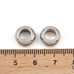 Tarnish Resistant Stainless Steel Large Hole Rondelle Beads&nbsp;STAS-Q175-02