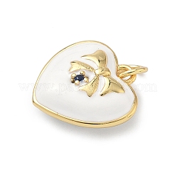 Brass Micro Pave Cubic Zirconia Charms&nbsp;KK-C156-20G-02