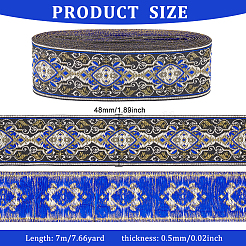 Ethnic Style Embroidery Polyester Ribbons&nbsp;OCOR-WH0070-04C