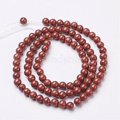 Natural Red Jasper Round Beads Strands&nbsp;GSR4mmC011