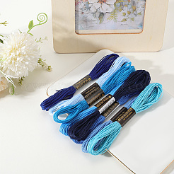 8 Skeins 8 Colors 6-Ply Polyester Embroidery Floss&nbsp;OCOR-CY0002-09B