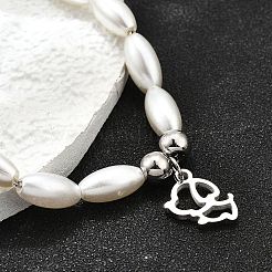 304 Stainless Steel Dog Charm Bracelets for Women&nbsp;BJEW-C098-10P