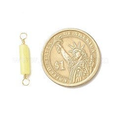 Natural Lemon Jade Connector Charms&nbsp;PALLOY-JF01454-08