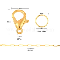 DIY Paperclip Chain Necklace Making Kit&nbsp;DIY-YW0005-34
