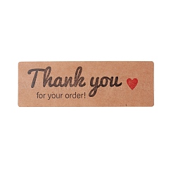 Rectangle Thank You Theme Paper Stickers&nbsp;DIY-B041-33C