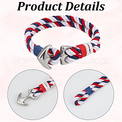 2Pcs Stainless Steel Anchor Link Bracelet&nbsp;BJEW-CN0001-26