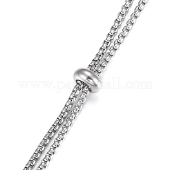 201 Stainless Steel Box Chain Slider Necklace Making&nbsp;LS-MAK-H100-01P-1