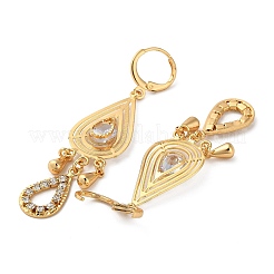 Brass Teardrop Chandelier Earrings with Rhinestone&nbsp;EJEW-K256-41KCG